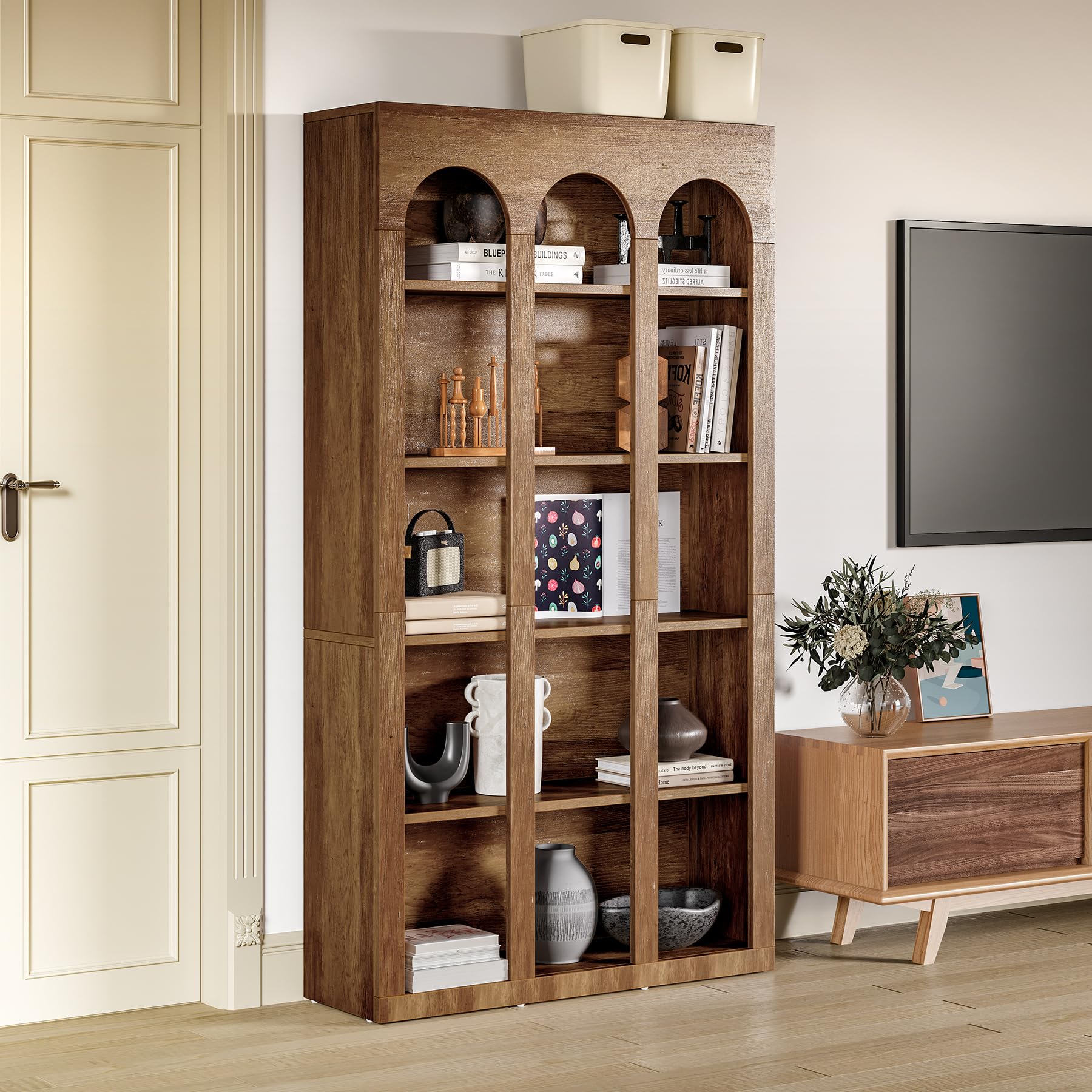 Amazon.com: LITTLE TREE 5-Tier Bookshelf, 70.8-in Tall Bookcase